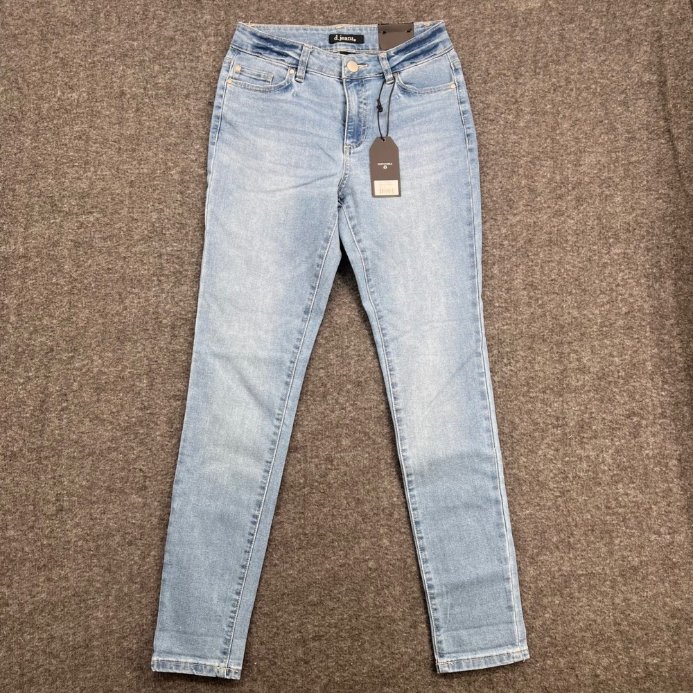 d.jeans Womens High Rise Skinny Jeans Light Parker Blue Size 2‎ NWT